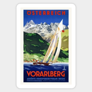 Österreich Vorarlberg Austria Vintage Poster 1934 Sticker